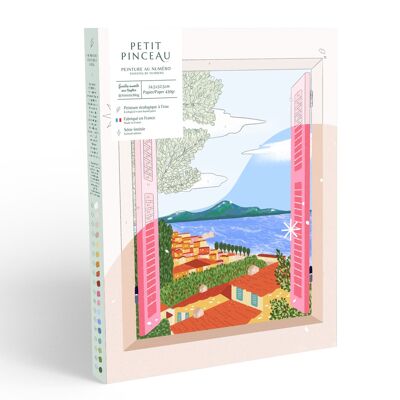 Malen-nach-Zahlen-Kit – Offenes Fenster auf Neapel von Limistic