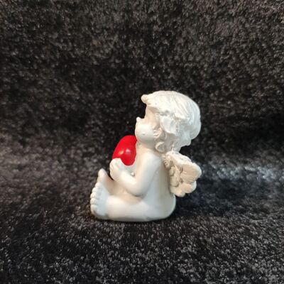 Angelo bambino con cuore rosso n.1 ca.4,3cm