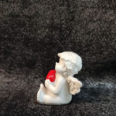 Bebé ángel con corazón rojo No.1 ca.4.3cm