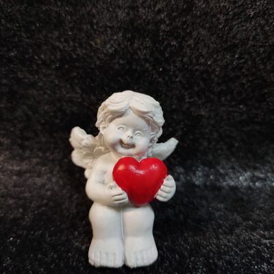Bébé ange avec coeur rouge No.2 ca.4.3cm