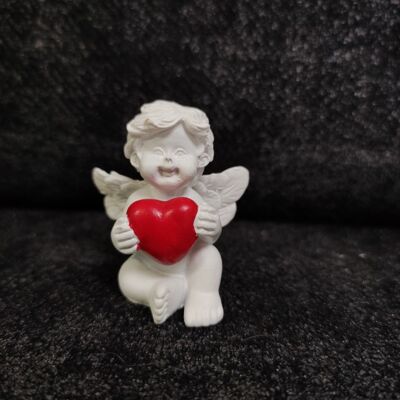 Bebé ángel con corazón rojo Nr3 ca.4.3cm