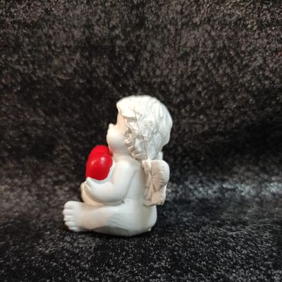 Angelo bambino con cuore rosso Nr4 ca.4,3cm