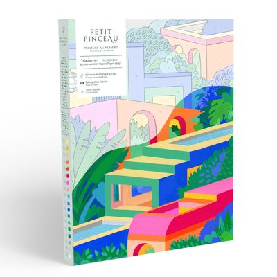 Paint by number kit - Colorful houses by Chloé Weinfeld