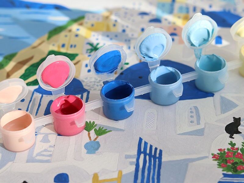 Kit de peinture au numéro - Santorini par Maja Tomljanovic (291062)