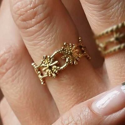 Conjunto de anillo ajustable de estrellas espaciadas