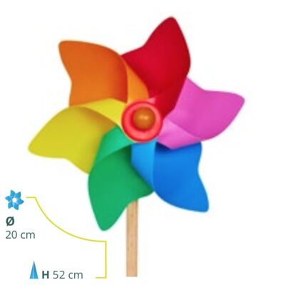 Windmühle 20 cm: Regenbogen