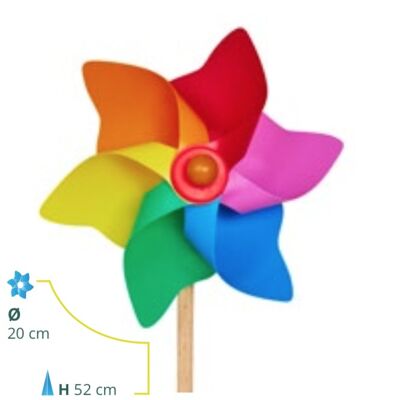 Windmühle 20cm: Regenbogen