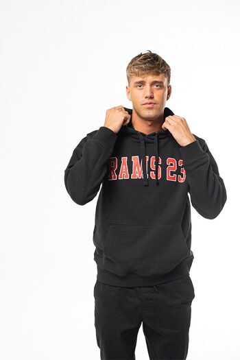 UNIVERSITY RAMS 23 SWEATSHIRT Noir Sweat à capuche avec imprimé University 1