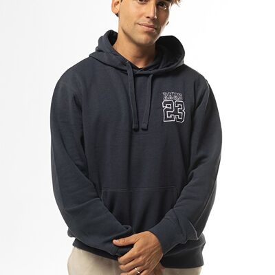 RAMS 23 SILHOUETTE EMBROIDERED SWEATSHIRTS Blue Hooded sweatshirt with embroidery on the left chest of the RAMS 23 silhouette