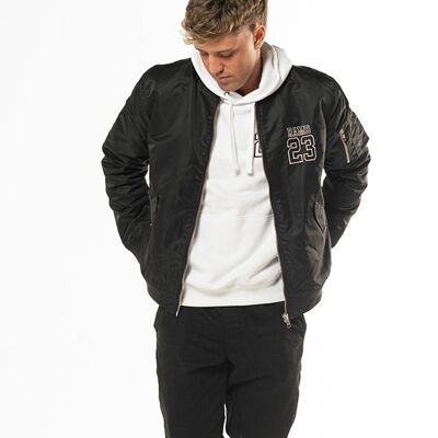 RAMS 23 THICK BOMBER Black Thick bomber jacket, with RAMS 23 embroidery on the left chest