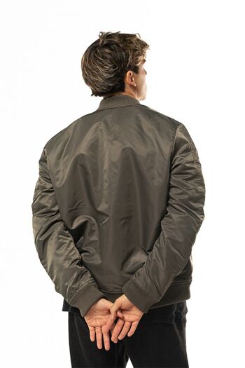 RAMS 23 THICK BOMBER Military Green Blouson aviateur épais, avec broderie RAMS 23 sur la poitrine gauche 4