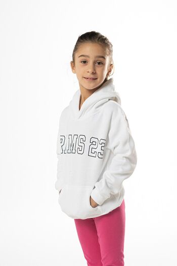 SWEAT-SHIRT ENFANT RAMS 23 SILHOUETTE Blanc Sweat à capuche avec imprimé RAMS 23 Silhouette sur le devant 3