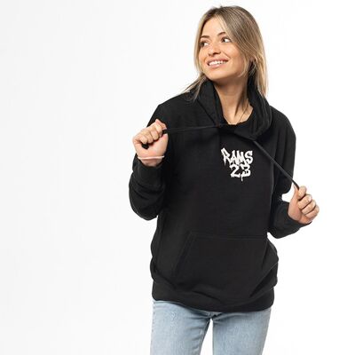 GRAFITY RAMS SWEATSHIRT 23 Black Hooded sweatshirt with Graffity print on the front and back.