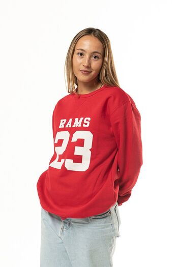 SWEAT-SHIRT COL ROND CLASSIQUE RAMS 23 Rouge Sweat-shirt à col rond avec imprimé classique RAMS 23 sur le devant. 1