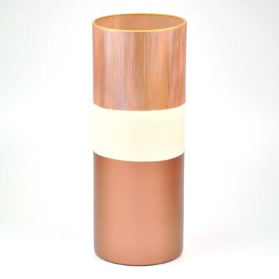 Vase en verre peint à la main pour fleurs 7017/300/sh170.1 | Vase de table cylindre hauteur 30 cm