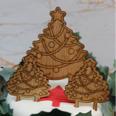 Ensemble de décorations de gâteau de sapin de Noël