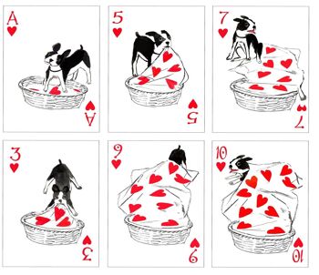 Pack de chiens jouant aux cartes 6