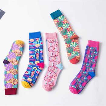 chaussettes colorées avec imprimé | unisexe | chaussettes | chaussettes hautes 4