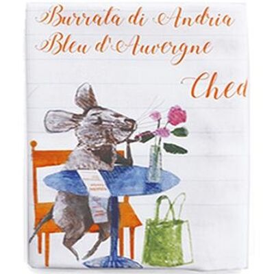 Cheese Shopping List Tea Towel