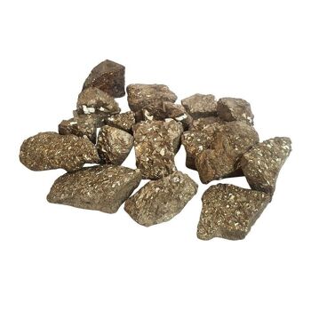 Paquet de cristaux bruts taillés bruts, paquet de 1 kg, 10-50 g par pièce, pyrite 2