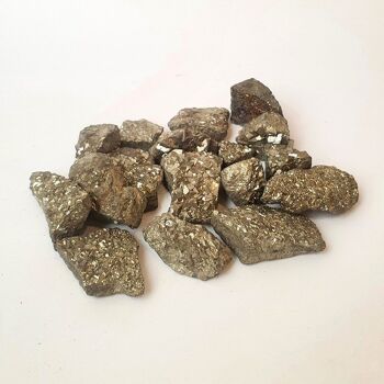 Paquet de cristaux bruts taillés bruts, paquet de 1 kg, 10-50 g par pièce, pyrite 3