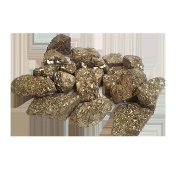 Paquet de cristaux bruts taillés bruts, paquet de 1 kg, 10-50 g par pièce, pyrite 4