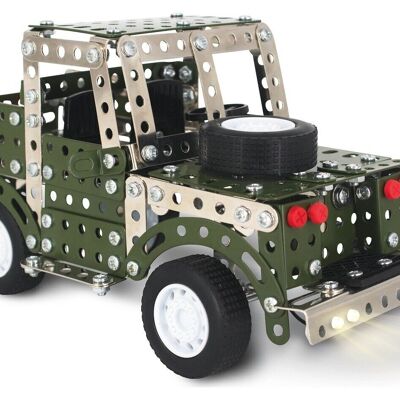 Kit de construcción Coach House 3D de metal Land Rover con iluminación LED, CHP0090, 26.8x12.5x12.5cm