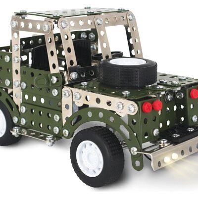 Coach House 3D Metal Building Kit Land Rover with LED lighting, CHP0090, 26.8x12.5x12.5cm