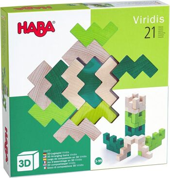 HABA Jeu d'arrangement 3D Viridis - Jouet en bois 1