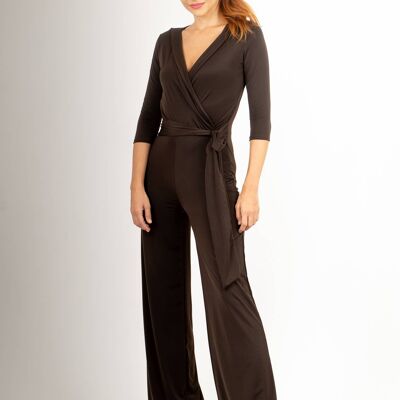 CANCUN PLAIN LAPEL JUMPSUIT