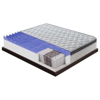 Matelas à ressorts et Memory Foam emballés - 13 zones différenciées - 27 cm de haut - 120x190 cm 2