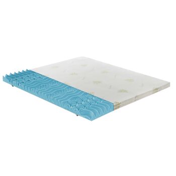 Surmatelas correcteur de rigidité Memory Foam - Tissu Aloe Vera - 5 cm de haut - 9 zones - 80x200 cm 2