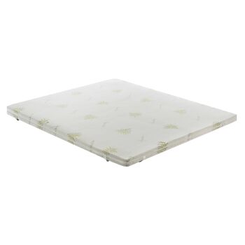 Topper Correcteur de Rigidité - Revêtement Aloe Vera - Amovible - 7 cm de haut - 160x190 cm 2