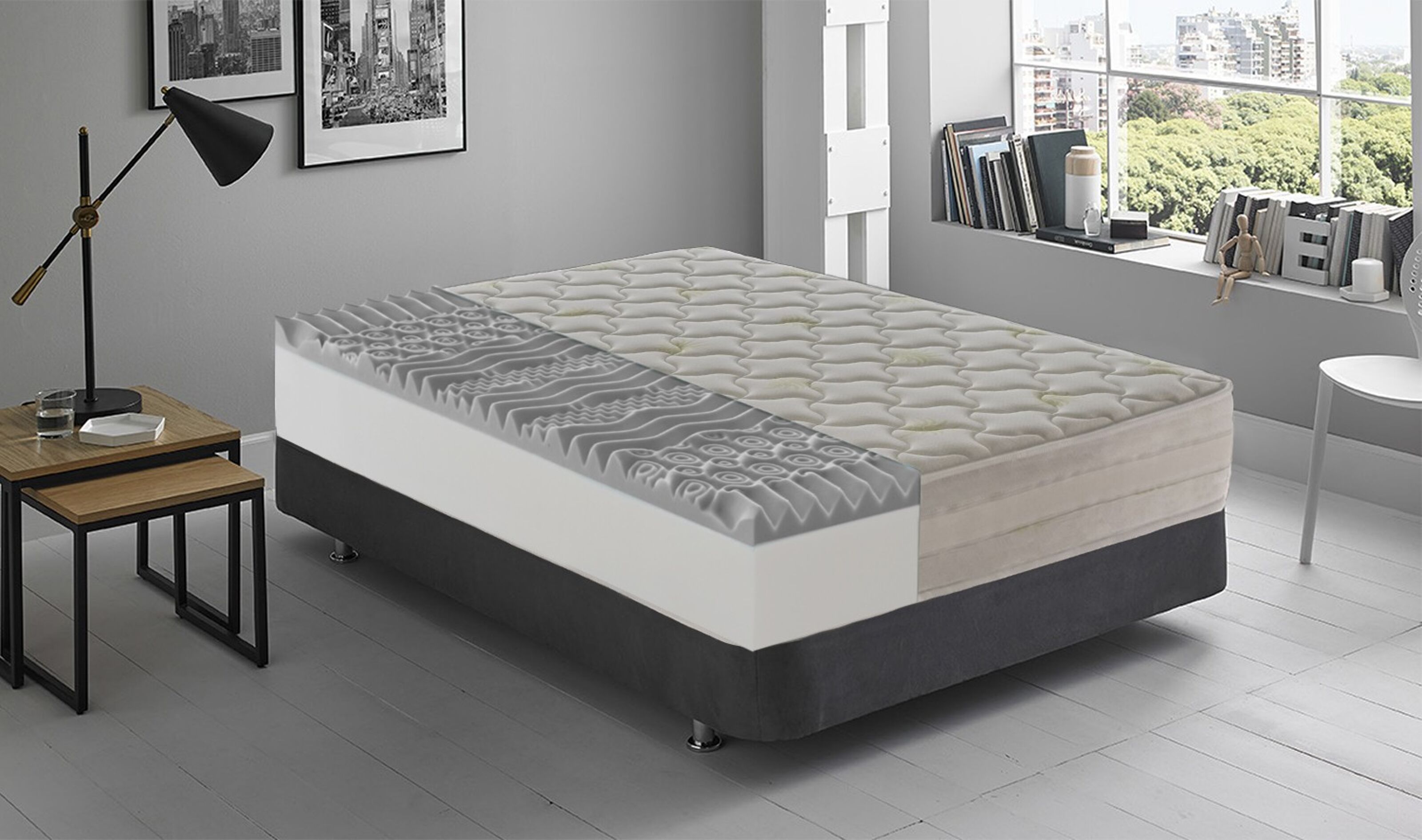 Buy wholesale Memory Foam mattress - 9 differentiated zones - 25