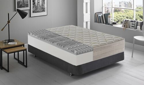 Materasso in Memory Foam – 9 Zone differenziate – Alto 25 cm – 5 cm memory foam - 160x200 cm