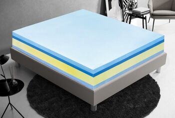 Matelas Memory Foam - Hauteur 25 cm - 11 zones différenciées - Mémoire 5cm - Orthopédique - Déhoussable - 160x190 cm 1