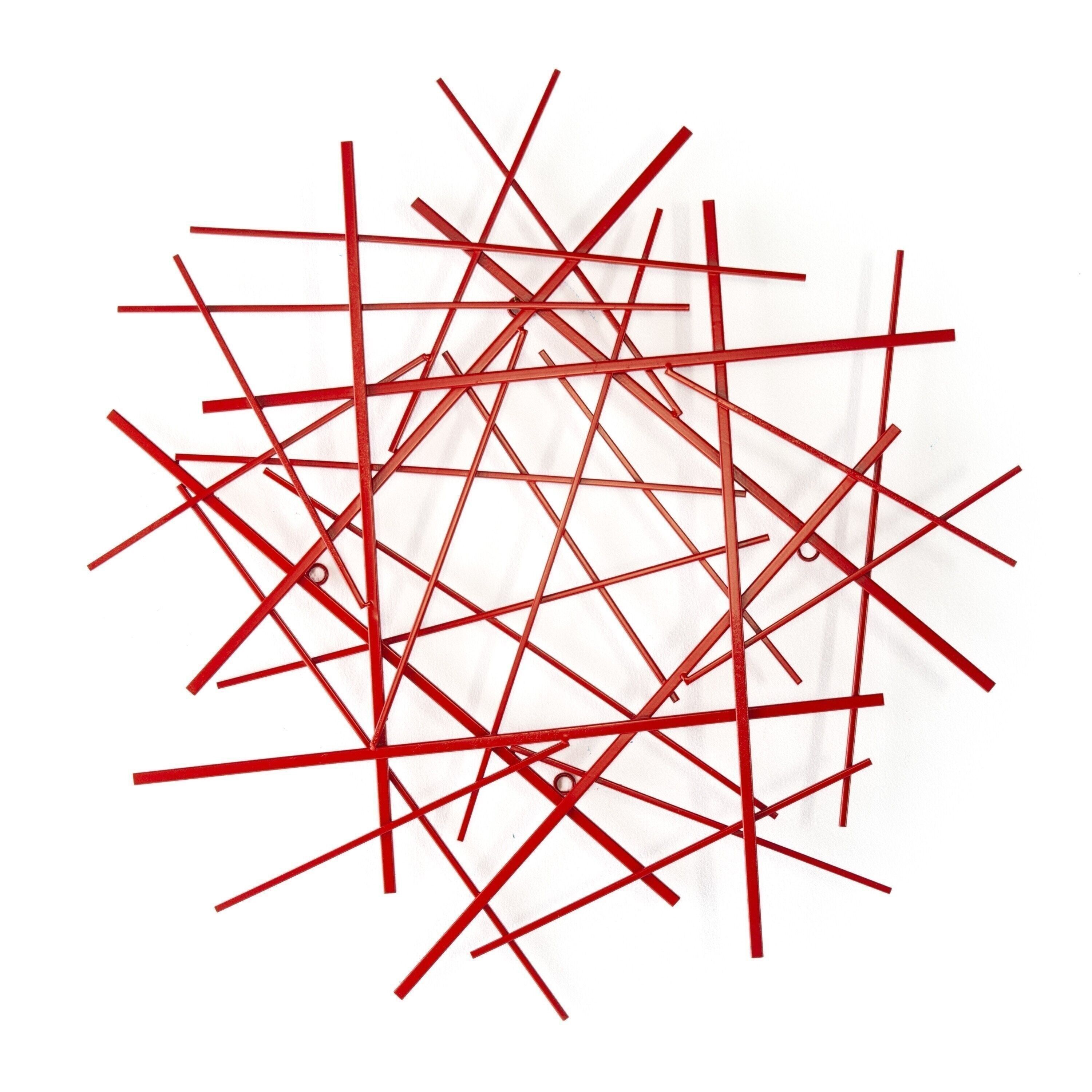 SCULTURA 78X4X79 METALLO ROSSO TH1309502