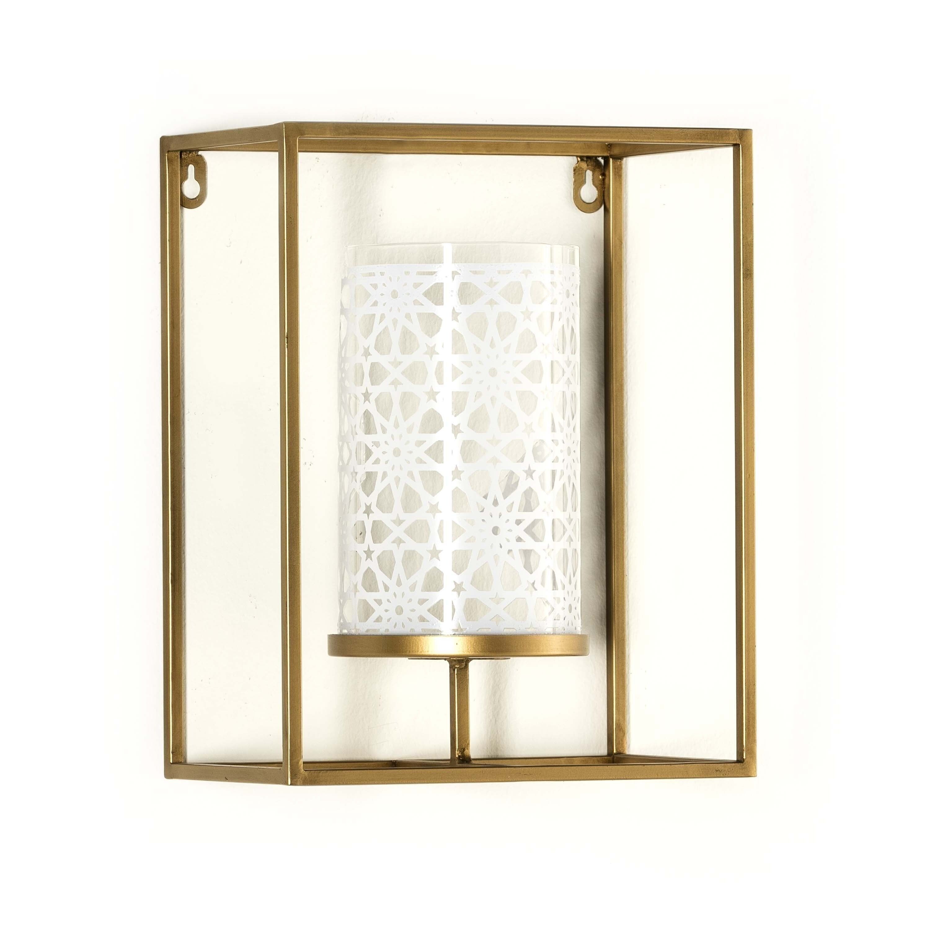 PORTACANDELA 25X15X31 VETRO/METALLO DORATO TH1319700