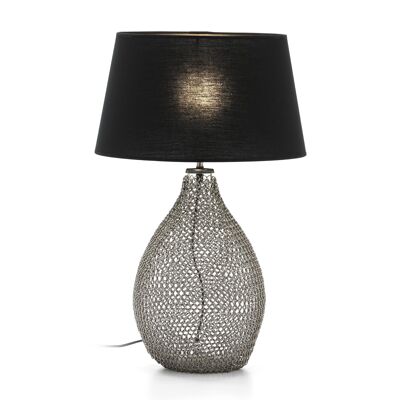 TABLE LAMP 25X25X45 GLASS/SILVER METAL/WITHOUT SHADE TH1400200