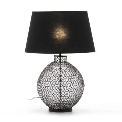 TABLE LAMP 30X30X41 GLASS/BLACK METAL/WITHOUT SHADE TH1400700