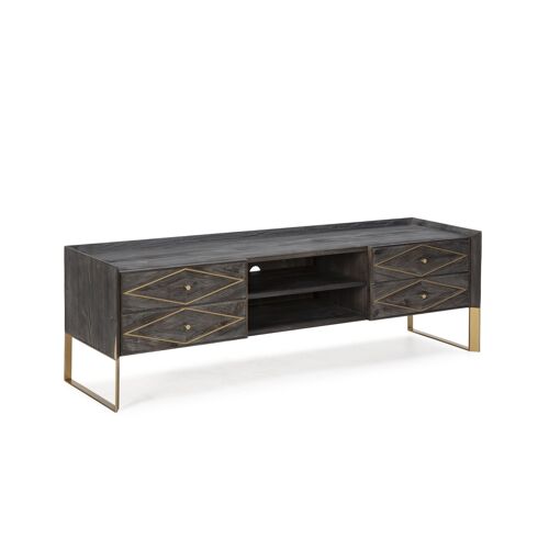 MUEBLE TV 176X45X55 MADERA GRIS/METAL DORADO TH1606100