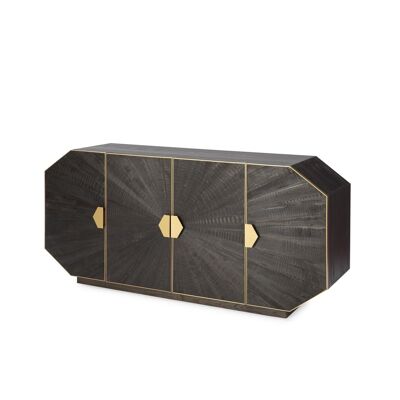 APARADOR 180X45X85 MADERA MARRON OSCURO/METAL DORADO TH1607400