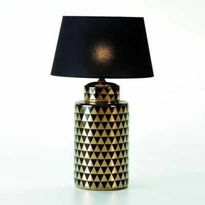 TABLE LAMP 23X23X51 CERAMIC GOLD/BLACK WITHOUT SHADE TH2103800