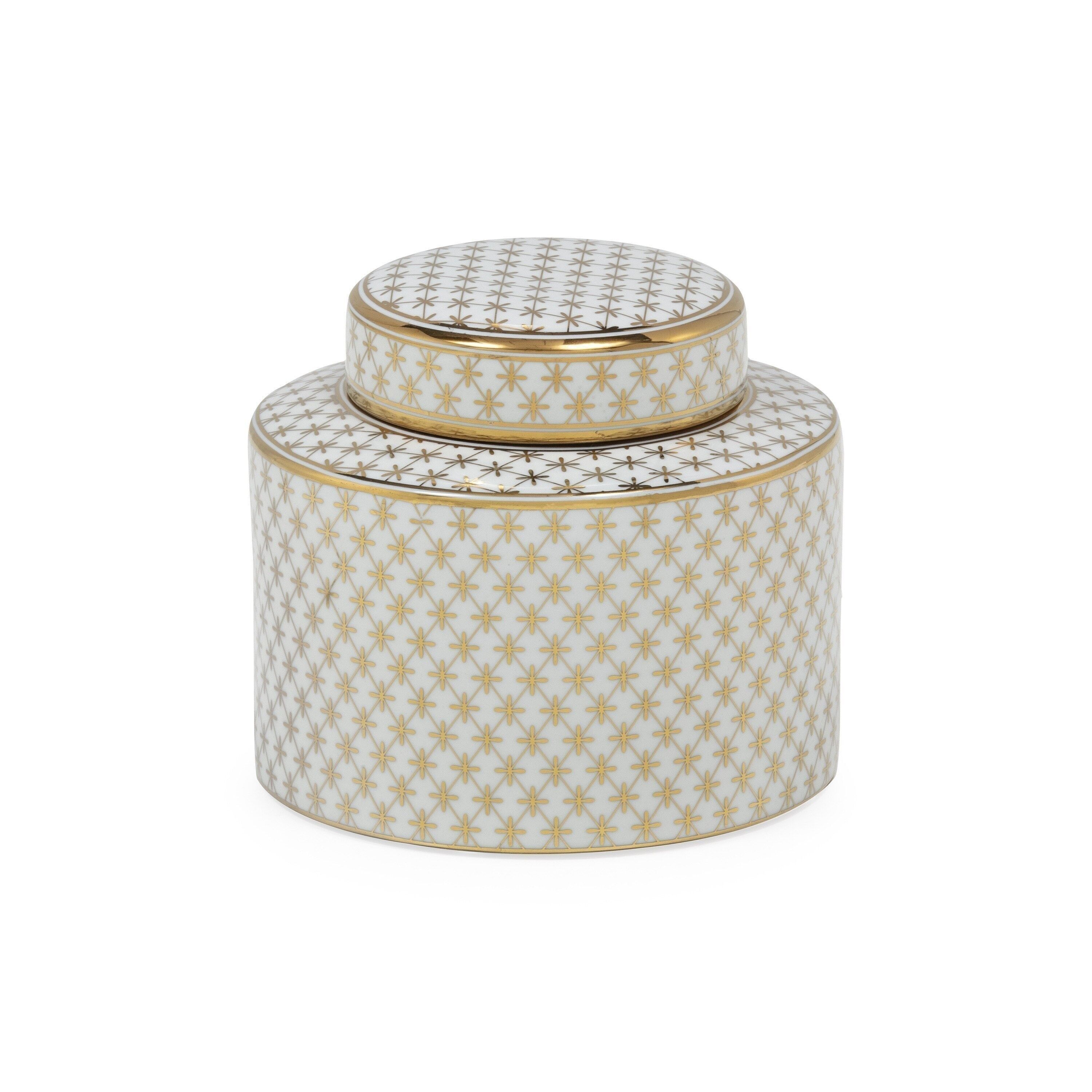 TIBOR 23X23X13 CERAMICA BIANCO/NERO/ORO TH2107900