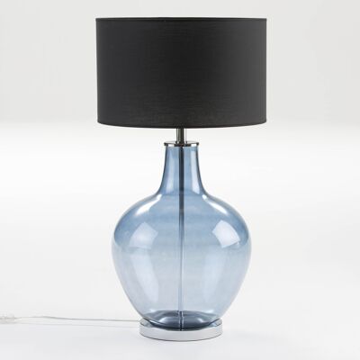 TISCHLAMPE AUS BLAUEM GLAS 34X34X57 OHNE SCHIRM TH2213200