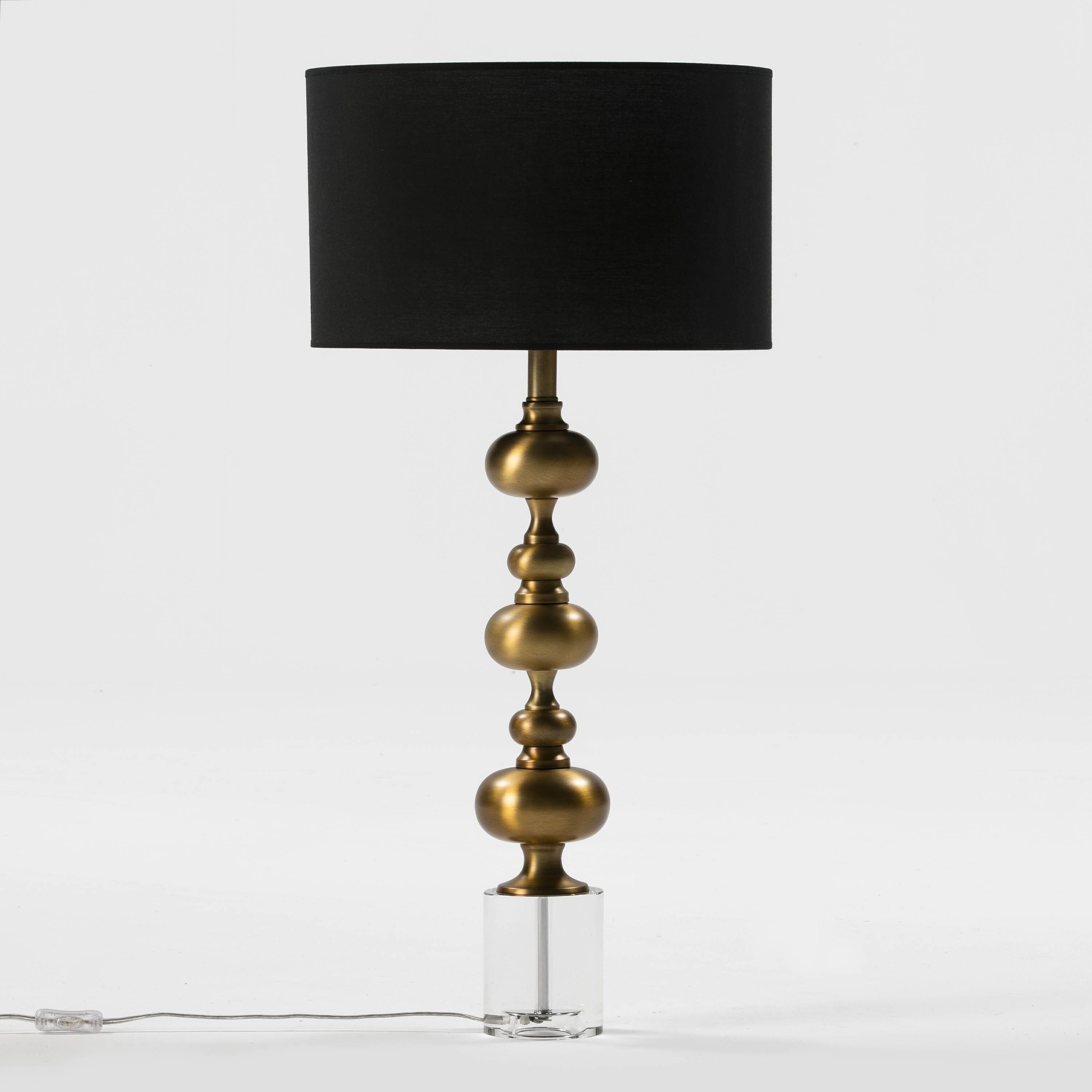 LAMPADA DA TAVOLO 12X12X65 METACRILATO/METALLO DORATO SENZA PARALUME TH2214200