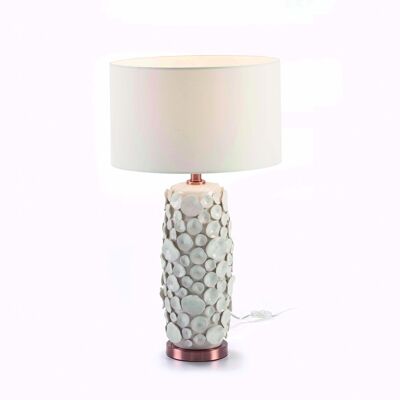 TABLE LAMP WITHOUT SHADE 17X15X52 WHITE CERAMIC/METAL COPPER COLOR TH2214900