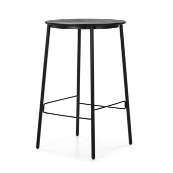 TABLE DE REPAS 70X70X111 BOIS NOIR/MÉTAL NOIR TH2572800 2