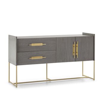 BUFFET 150X46X86 MINDI BOIS GRIS/MÉTAL DORÉ TH2647822 1