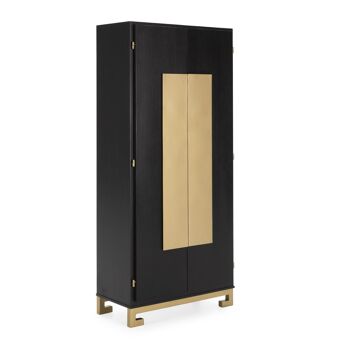 ARMOIRE 85X45X195 BOIS MINDI NOIR/OR TH2650120 1